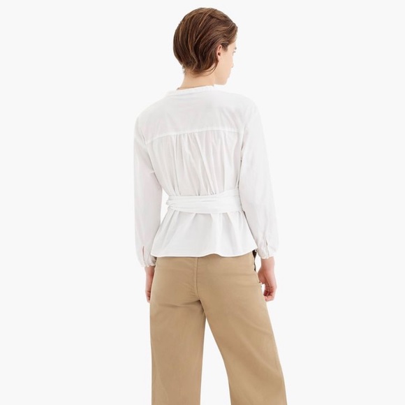 J Crew Wrap Style Long Sleeve Blouse - Picture 7 of 8